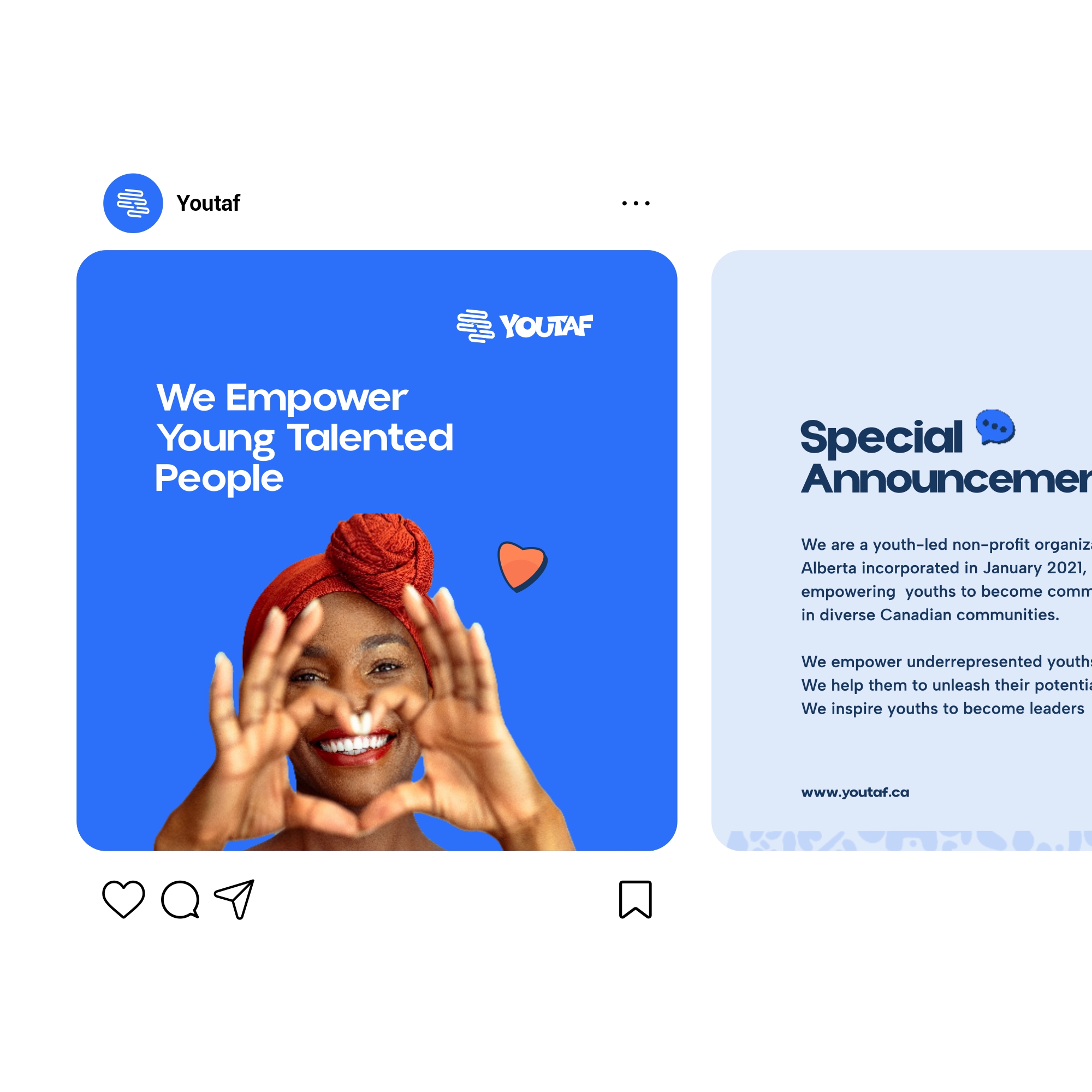 YOUTAF social media assets